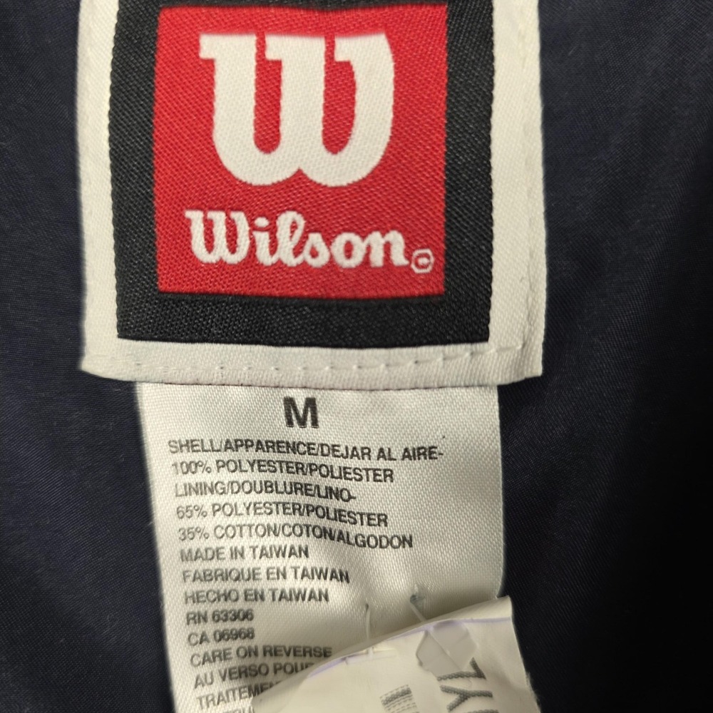 Wilson Jacket Mens Medium‎ Blue Colonial Country Club Golf Windbreaker Full Zip - Picture 5 of 10